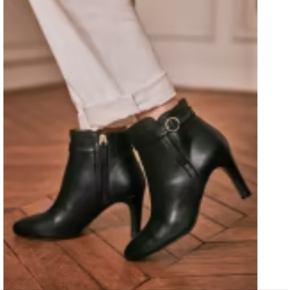 Sezane Johanna Boots Noir Bi Mat - Size 36
